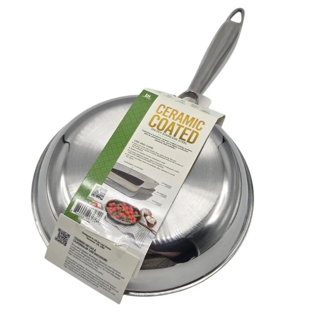 Lexi Home Ceramic Coated TriPly Stainless Steel 8